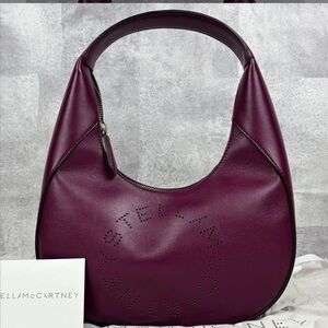Stella McCartney Plum Crescent Hobo Shoulder Bag